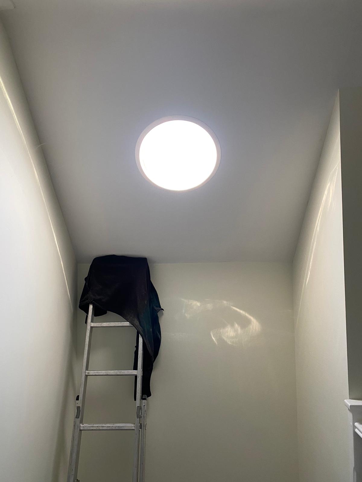 Real installation photo of a Sun tunnel installation