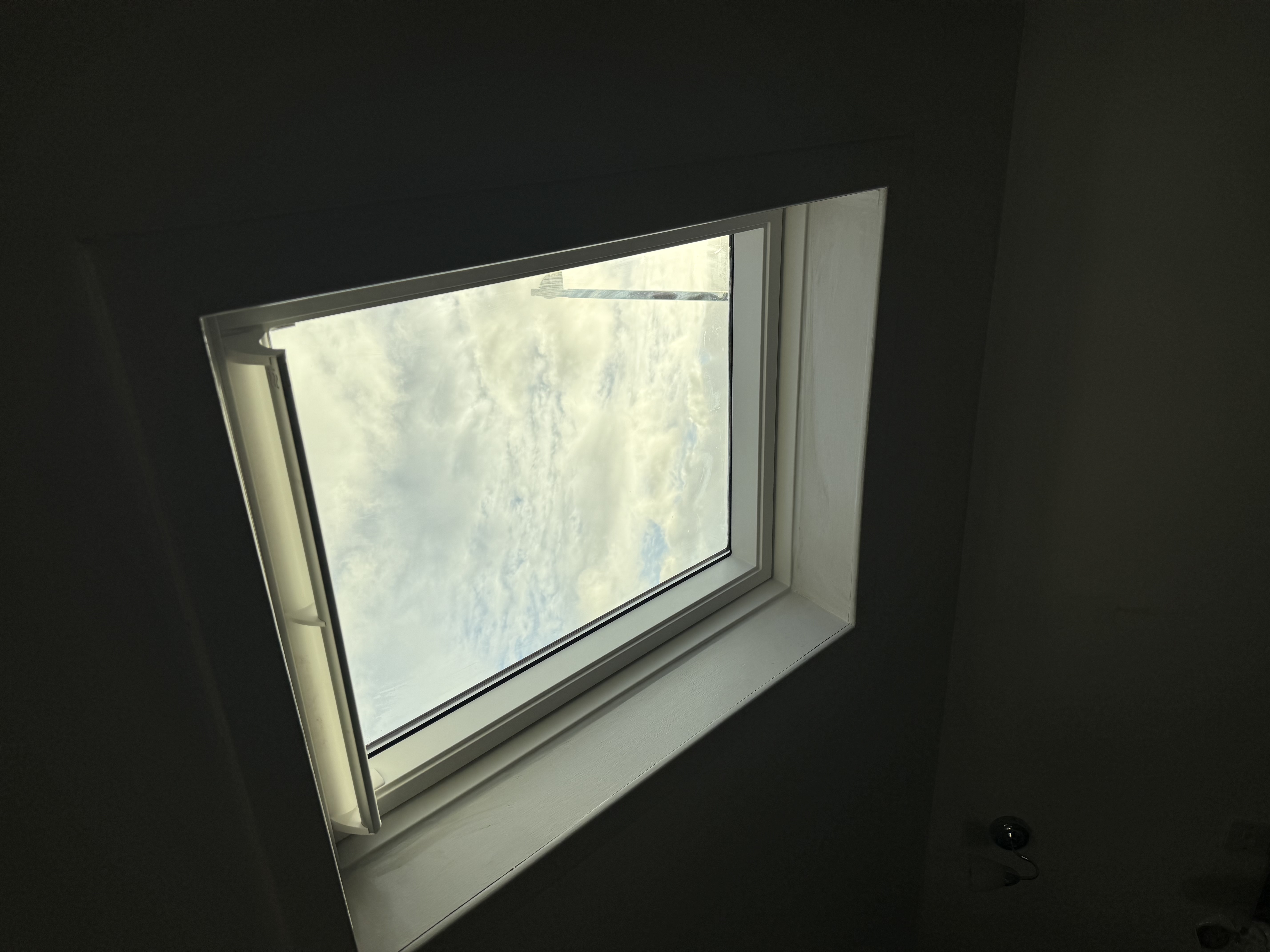 Real installation photo of a VELUX glass replacement