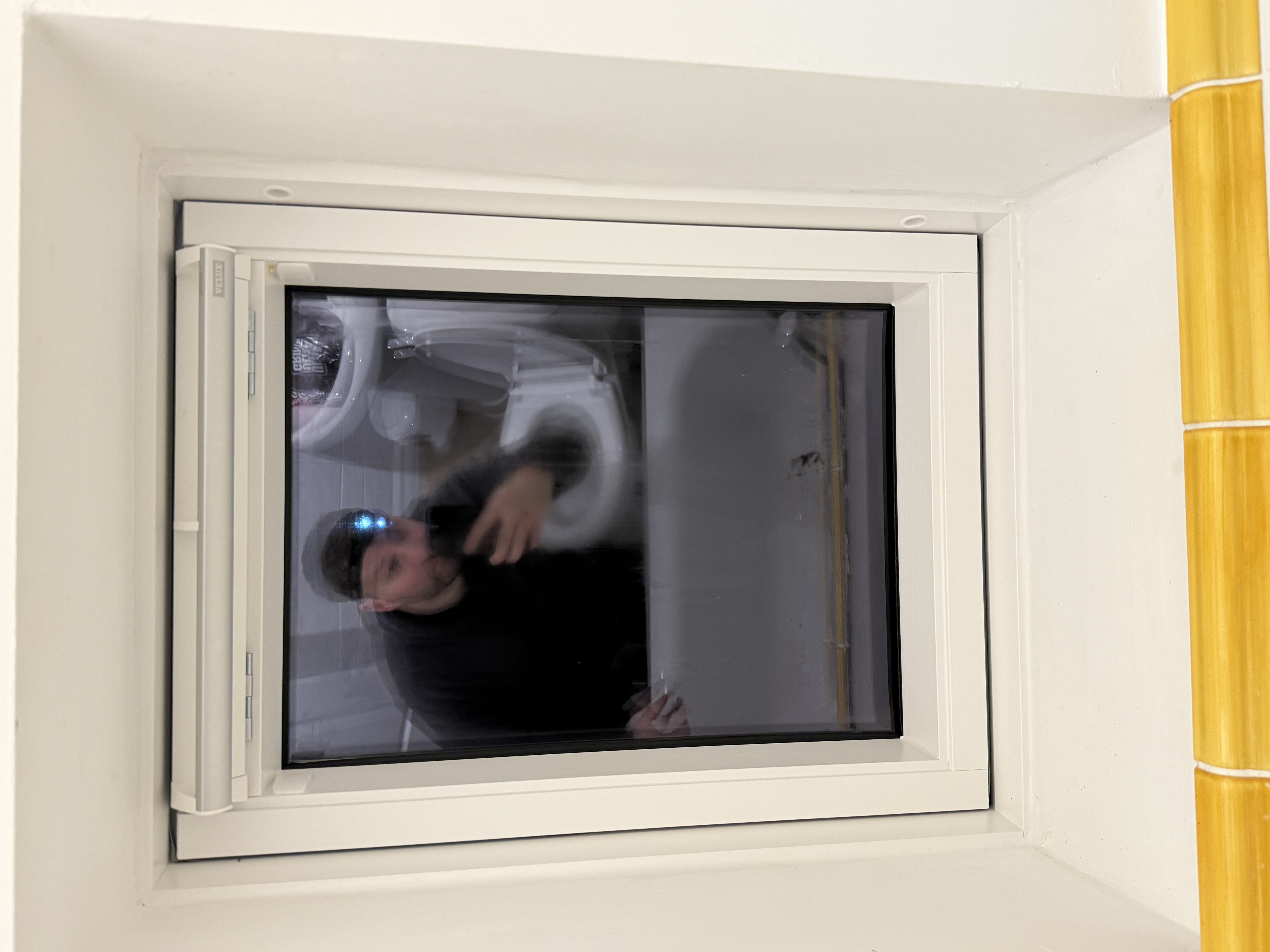 Real installation photo of a VELUX glass replacement