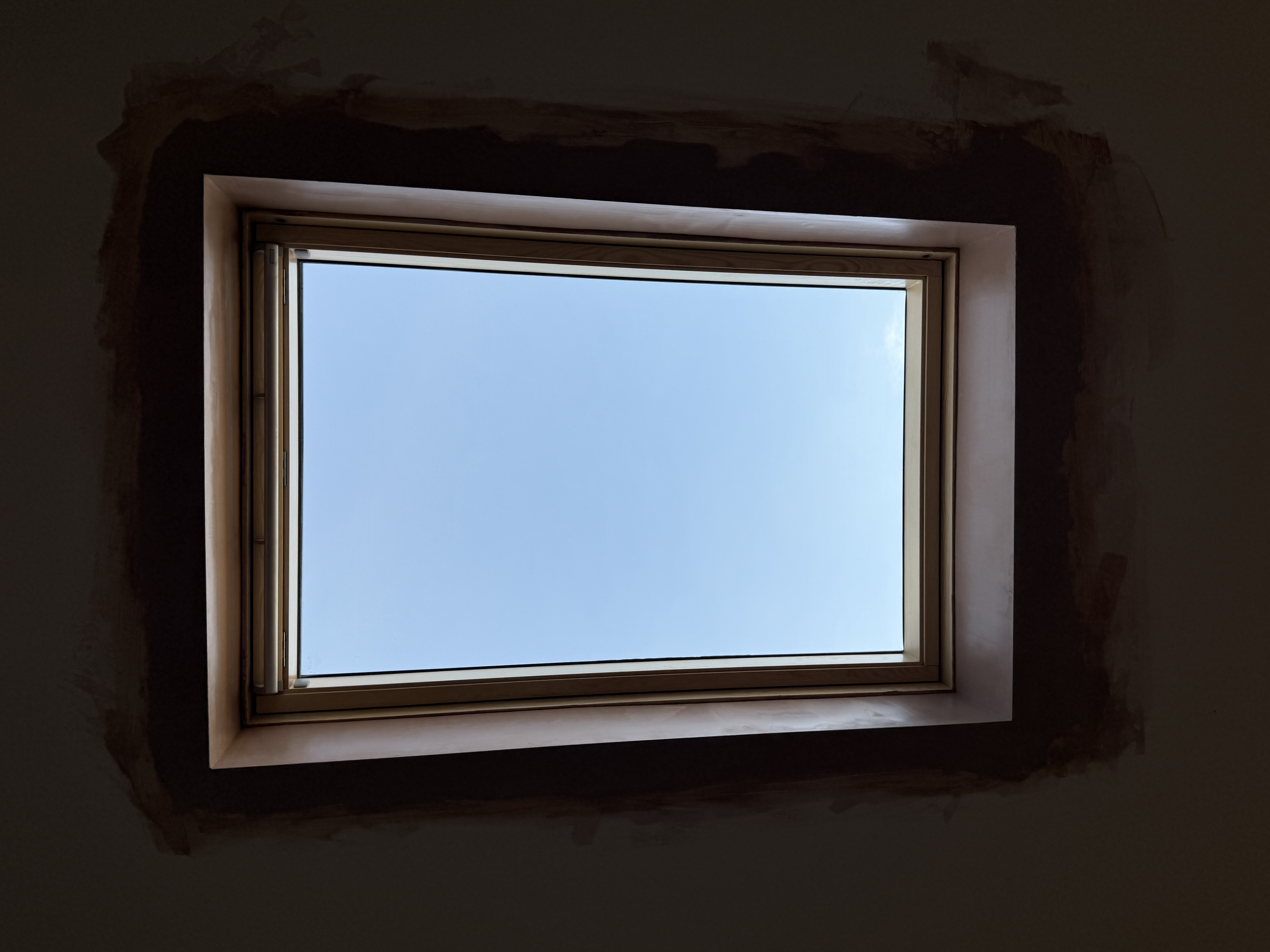 Real installation photo of a VELUX glass replacement
