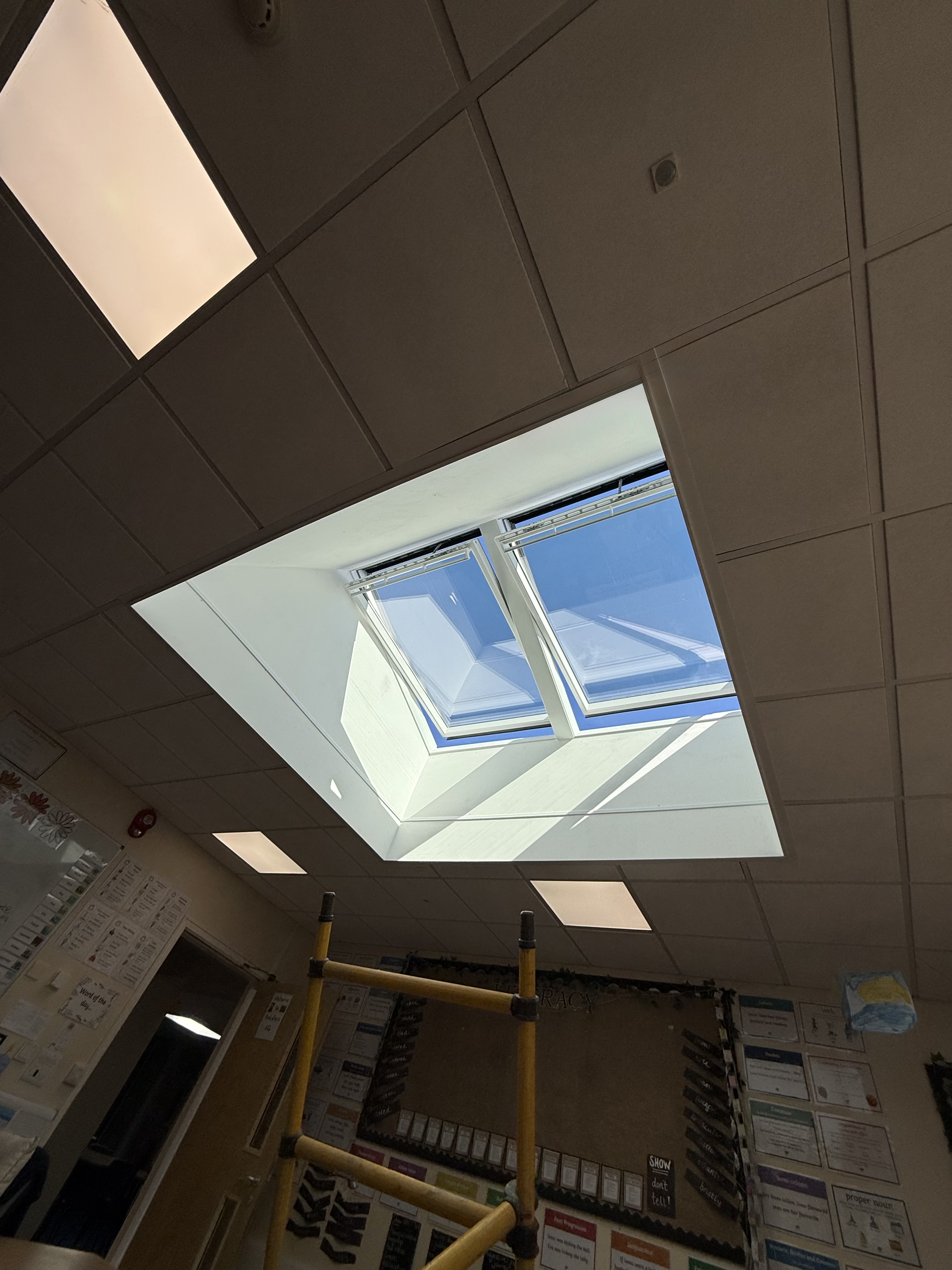 Photo showing a completed VELUX replacement