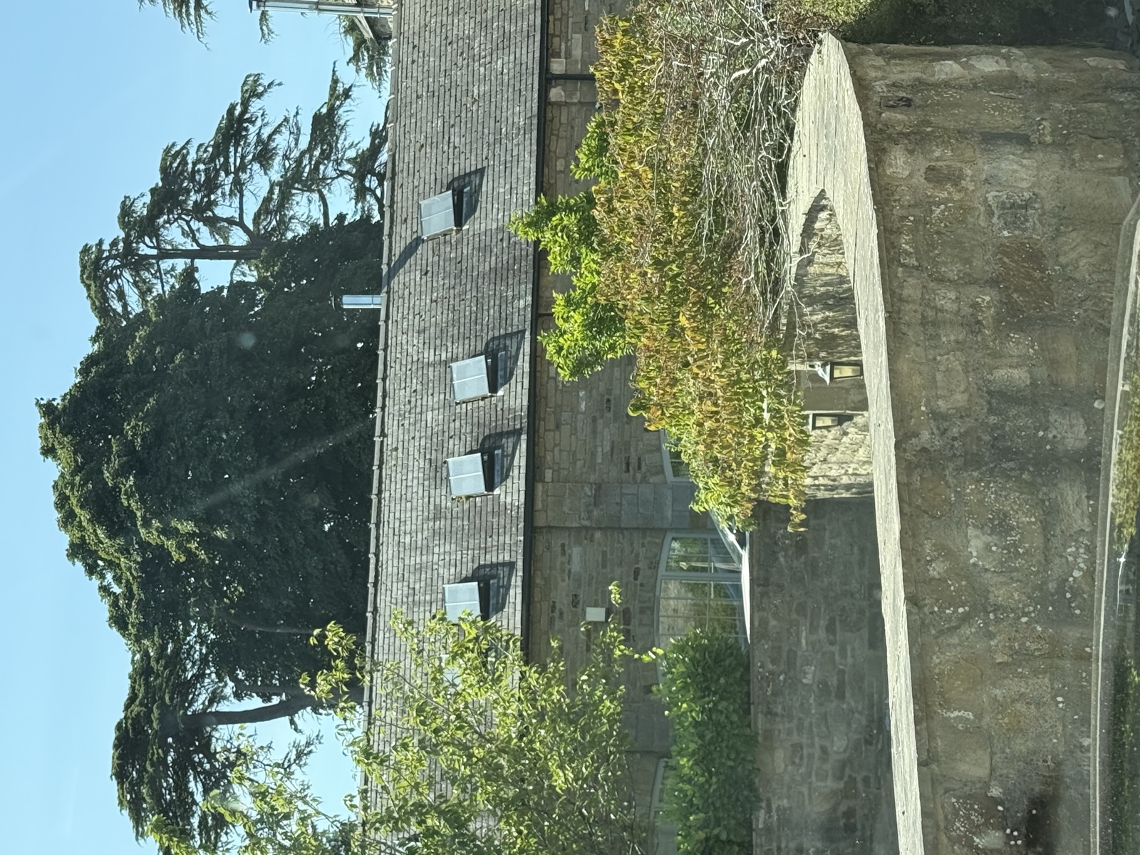Existing VELUX GVT 154 roof windows installed in the Helmsley slate roof before removal